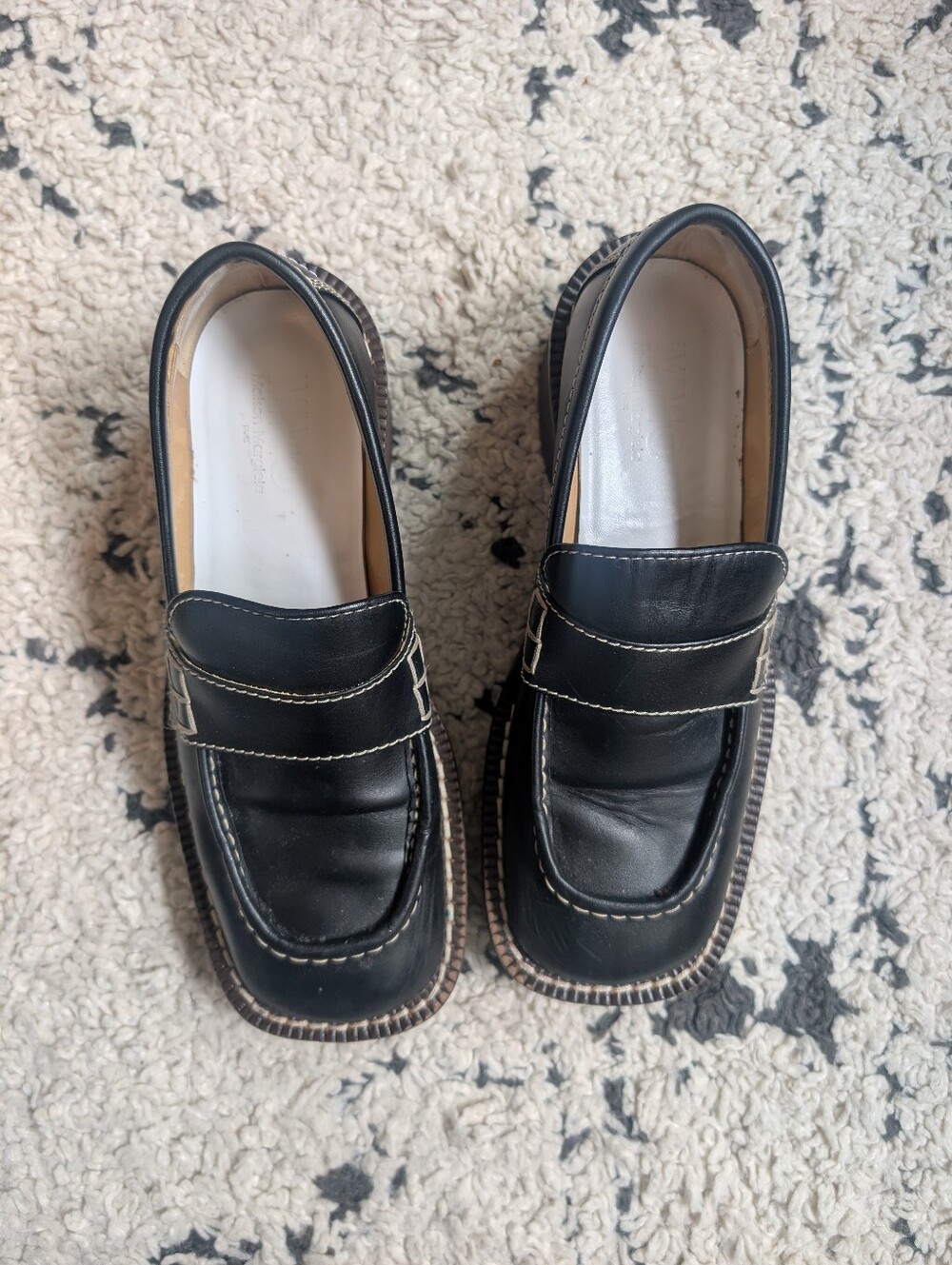 Maison Margiela MM6 square toe loafers sz 39